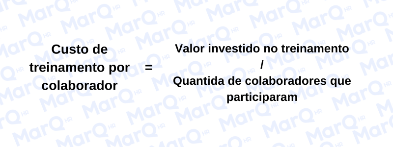 Cálculo de Custo de treinamento por colaborador