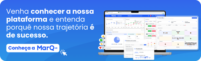 Banner da MarQ HR com convite para conhecer a plataforma de gestão de RH e DP, destacando seus dashboards, funcionalidades e trajetória de sucesso.