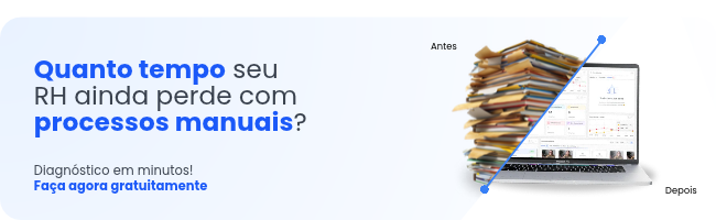 Banner de diagnóstico gratuito da MarQ HR, comparando processos manuais de RH com uma gestão digital mais ágil e organizada.