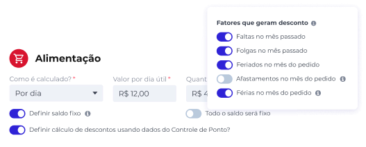 Vale Alimentação do Cartão de Benefícios Flexíveis MarQFlex