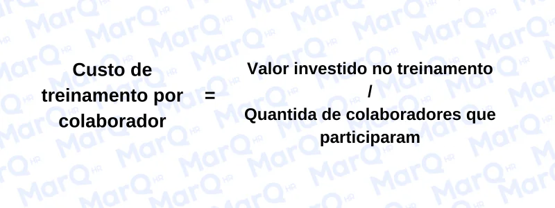 Cálculo de Custo de treinamento por colaborador