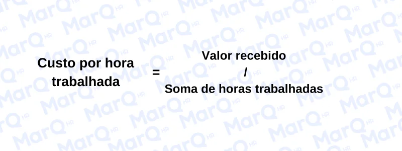 Cálculo de Custo por hora trabalhada